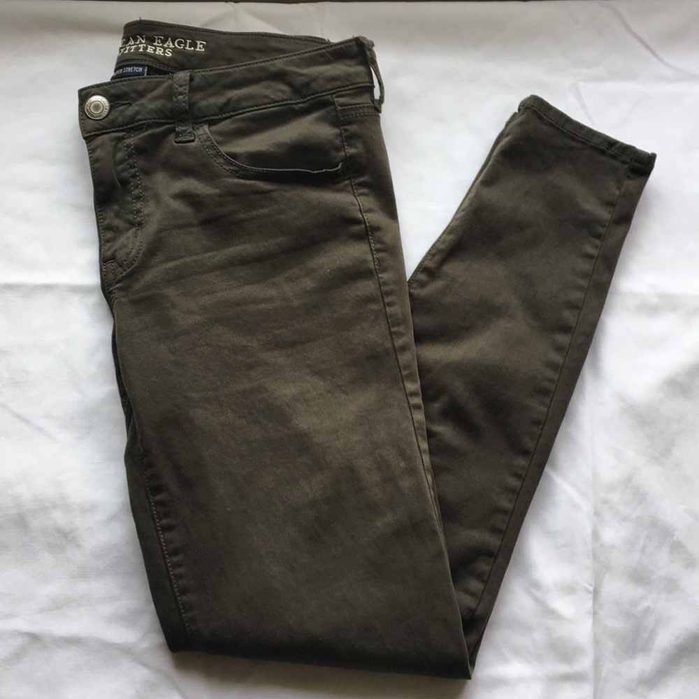 American Eagle Dark green Jeggings